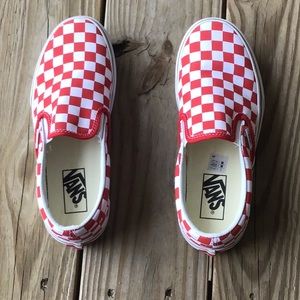 Vans Red Checkered Platforms
